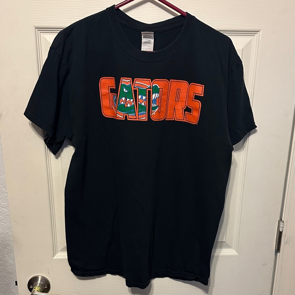 Gildan Black Tee with Orange and Green Graphic - Gators